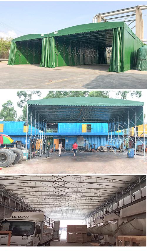 帐篷大型仓库工厂活动蓬移动停车折叠遮阳棚宽4米长5米高25米骨架顶布